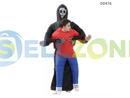 Φουσκωτή τρομακτική στολή πάρτι Grim Reaper - DD476